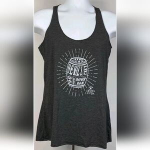 Jim Beam Devils Cut Bourbon Tank TopRacerback Gray Barrel Bikefest Ozarks 2017 M